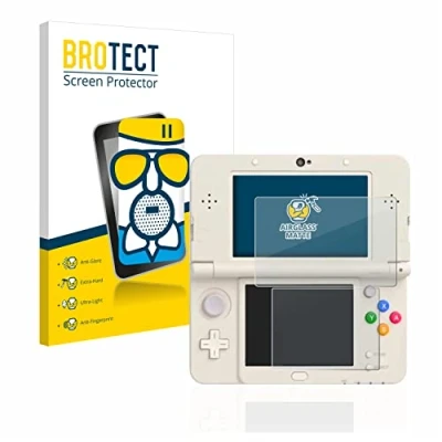 Abbildung von BROTECT Entspiegelungs Schutzglas für Nintendo New 3DS Schutz Folie Panzerfolie Glas Matt [Extrem Kratzfest 9H, Anti Reflex, Fingerprint]
