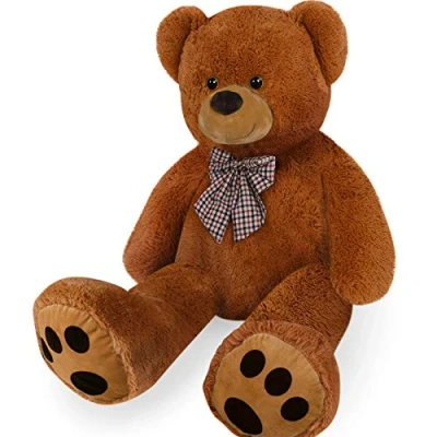 Abbildung von Monzana® Teddybär L XXXL 50 175cm Weiches Fell Schleife Tatzendruck Geschenk Plüschtier Kuscheltier Stofftier Riesen Teddy Bär