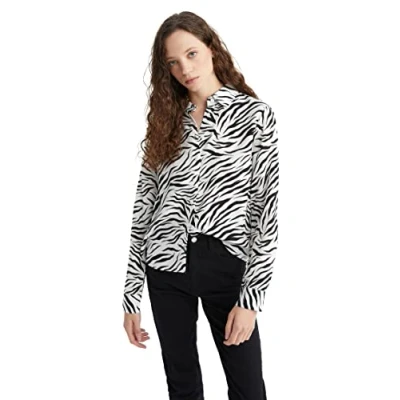 Abbildung von DeFacto Damen N2517AZ Shirt, White, XS