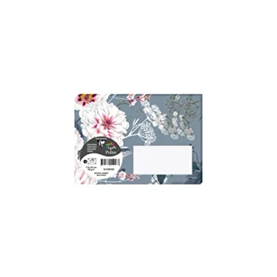 Abbildung von Clairefontaine 55034C Packung mit 20 Umschlägen Pollen Botanic Garten, Format C6, 11,4x16,2cm, 120g, ideal für Einladungen und Korrespondenz, Dunkelblau, 1 Pack