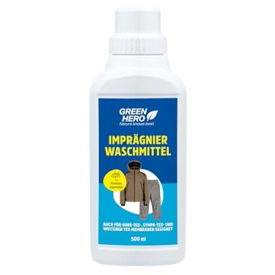 Abbildung von GreenHero Waschimprägnierung Imprägniermittel für Funktionstextilien Imprägnierspray, und Outdoortextilien wie Gore Tex Sympatex