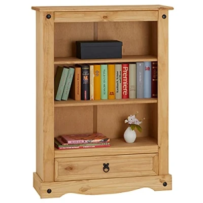Abbildung von CARO Möbel Bücherregal SALSA, Regal Bücherschrank Mexiko Stil Mexico Kiefer massiv