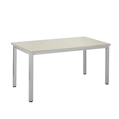 Abbildung von Bürotisch Schreibtisch Besprechungstisch graues Tischgestell quadratische Beine PC Tisch Arbeitstisch Konferenztisch Computertisch Homeoffice Businesstisch Ahorn, 200 x 80 77,5 cm