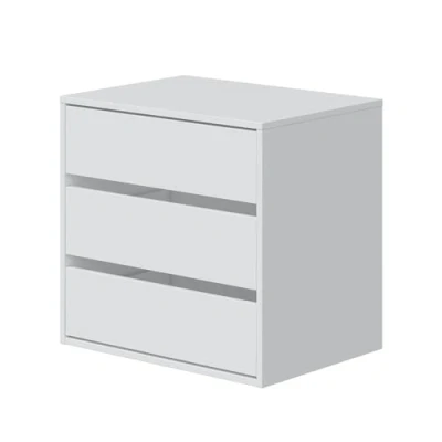 Abbildung von freiraum Schubkasteneinsatz Arc, in Weiß 60x57x44 (BxHxT)