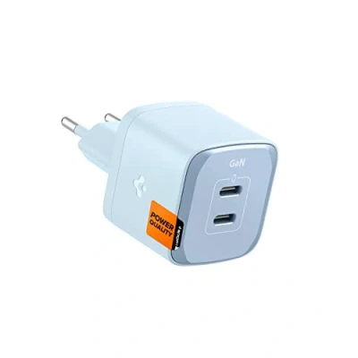 Abbildung von Spigen GaN III 352 Total 35W 2 Ports Dual USB C Wandladegerät PD 3.0 PPS Ladeblock Adapter Kompatibel mit iPhone 15 14 Plus Pro Max 13 12 Mini iPad Air AirPods Galaxy S24/S23/S22 Pixel und mehr