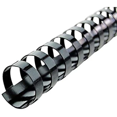 Abbildung von GBC 4400010 Binderücken Plastik (A5, 14 Ringe, 12 mm, 100 Stück) schwarz