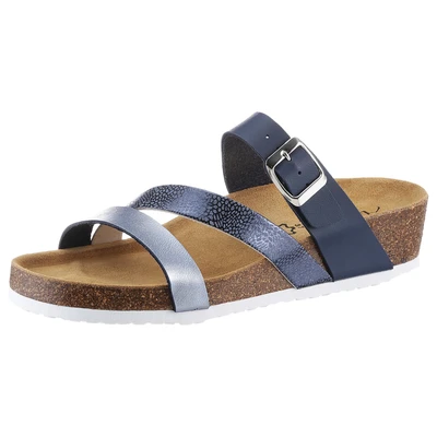 Abbildung von Aniston SHOES Pantolette, Keilabsatz, Sommerschuh, Schlappen mit Schnallenverschluss