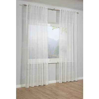 Abbildung von GARDINIA Gardine &quot;Schal mit Ösen Etamine 3 D Streifen&quot;, (1 St.), transparent, Polyester, Stoff: