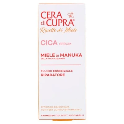 Abbildung von Cera di Cupra, Cica Serum, Manuka Honig aus Neuseeland, fördert die natürlichen Selbstheilungsprozesse der Hautbarriere, Made in Italy, Dermatologisch Getestet, 30 ml