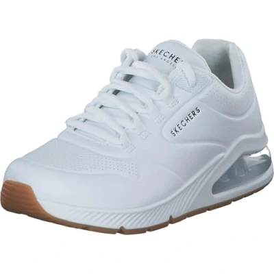 Abbildung von Skechers Damen UNO 2 AIR Around You Sneakers, White Duraleather/Mesh Trim, 37 EU