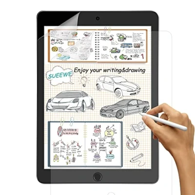 Abbildung von [2 Stück] Like Matte Papier Folie für 10,2&quot; iPad 9./8./7. Generation (2021/2020/2019), [Blendfreiem] PET Gefühl Displayschutzfolie zum Zeichnen, Schreiben, Skizzieren