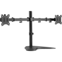 Abbildung von DIGITUS Monitorhalterung Standfuß 2 Monitore Bis 32 Zoll 2X 8 kg VESA 75x75, 100x100 Schwarz