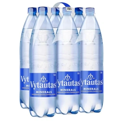 Abbildung von VYTAUTAS Natürliches Mineralwasser mit Kohlensäure 1l (6er Pack) Für Maximale Hydration, Reich an Essenziellen Mineralien wie Calcium, Magnesium, Funktionswasser, Hohe Mineralisierung