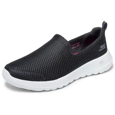 Abbildung von Skechers Damen Go Walk Joy Sneaker, Black Textile White Trim, 43 EU