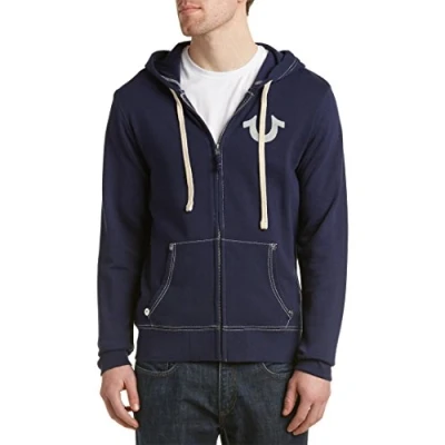 Abbildung von True Religion Herren Buddha Logo Zip Hoodie3 Kapuzenpulli, Navy, X Groß