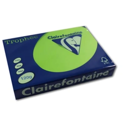 Abbildung von 5 x Clairefontaine Kopierpapier Trophee A4 120g/qm VE=250 Blatt maigrü