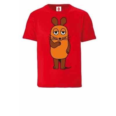 Abbildung von Logoshirt Sendung MIT DER MAUS Tshirt print für Kinder, Größe: 104, Rot