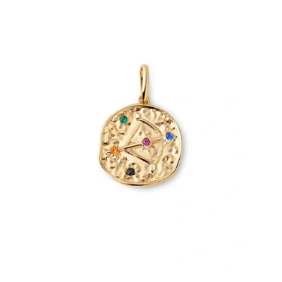 Abbildung von SINGULARU Charm Organic Colors Zodiac Schütze Anhänger aus Sterlingsilber mit 18Kt vergoldetem Finish kombinierbar Halskette Damenschmuck