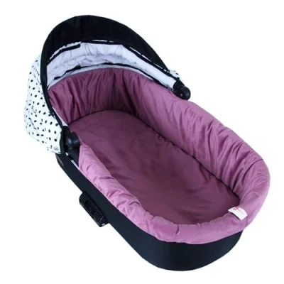 Abbildung von BABYLUX Kinderwagen Bezug Nestchen für BABYWANNE + Matratze 2 Tlg Set, W107 Velvet Altrosa