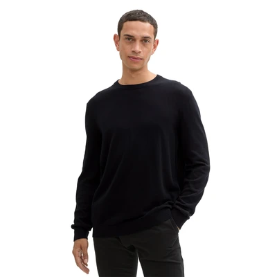Abbildung von TOM Tailor Strickpullover, Herren, Größe: Medium, Black