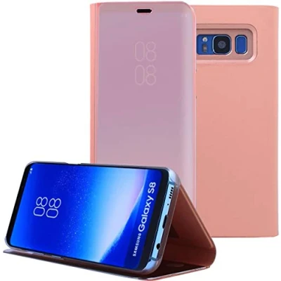 Abbildung von AICase Kompatibel für Samsung Galaxy S8 Plus Hülle, Clear View und Smart Wake Up/Sleep Funktion Schutzhülle