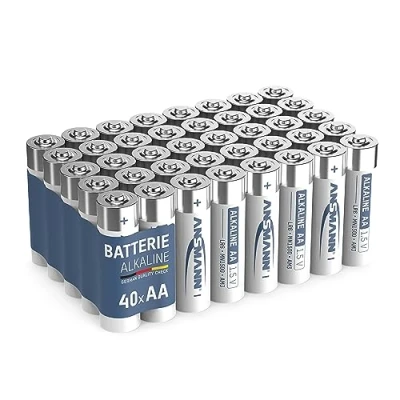 Abbildung von ANSMANN AG Batterien AA Alkaline Größe LR6 (40 Stück) Design kann abweichen Batterie