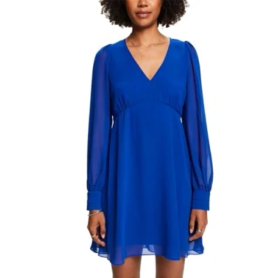 Abbildung von Esprit Draped Freizeitkleid, Damen, Größe: 42, Bright blue