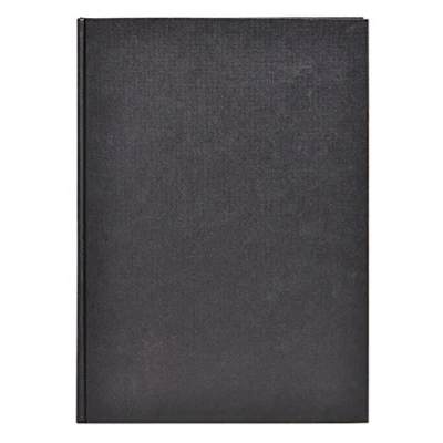 Abbildung von Clairefontaine 134243C Skizzenbuch / Zeichenheft Goldline, geleimt mit Fadenbindung, DIN A4 21x29,7 cm, Hochformat, 64 Blatt 140g elfenbein, festem Umschlag, ideal für Mixmedia, Schwarz, 1 Stück