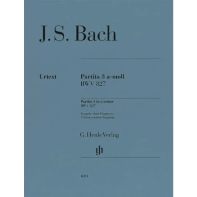 Abbildung von Partita Nr. 3 a moll BWV 827; Klavier zu zwei Händen: Besetzung: Händen (G. Henle Urtext Ausgabe)