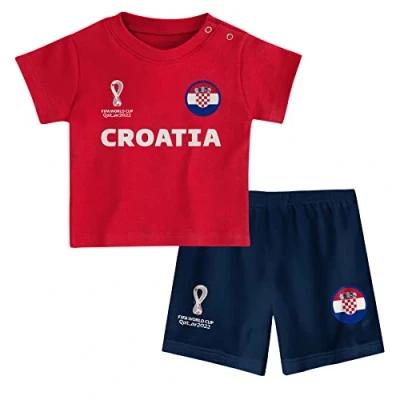 Abbildung von FIFA Unisex Kinder Official World Cup 2022 Tee &amp; Short Set, Toddlers, Canada, Team Colours, Age 2, Red, Small