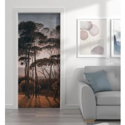 Abbildung von MyMaxxi Tür bekleben mit Türtapete Selbstklebend 90x200 Italian Landscape 02 verschönern Türfolie Türaufkleber XXL Türbilder Türposter Türklebefolie Forest Sunset