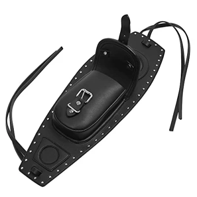 Abbildung von Fituenly Motorrad tankrucksack Aus Pu Leder, Konsolentasche, Fronttasche, Tankpad Abdeckung, Passend Für 883 1200