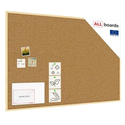 Abbildung von ALLboards Pinnwand mit Holz Rahmen 150x100cm Korktafel Korkwand Kork