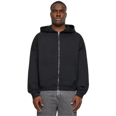 Abbildung von Build Your Brand Herren BY254 90&#039;s Zip Hoody Kapuzenpullover, Black, S
