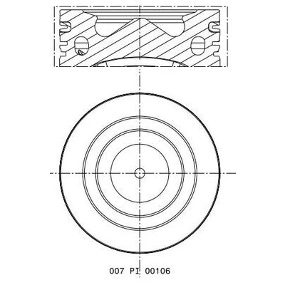 Abbildung von Kolben MAHLE 007 PI 00106 001