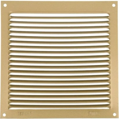 Abbildung von Amig Quadratisches Lüftungsgitter aus Aluminium für Luftauslässe Ideal Küchen und Badezimmerdecken Maße : 170 x mm Farbe: Gold