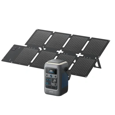 Abbildung von Anker SOLIX C300 DC Powerbank Station (90000mAh) mit 60W Solarpanel, 288Wh Multi Geräte Powerstation, LiFePO4 Akku, 300W Solargenerator, Für Draußen, Camping, Reisen, Notfälle