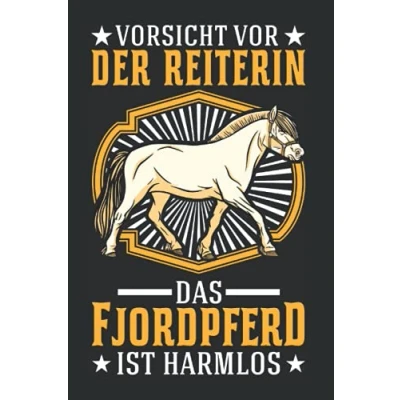 Abbildung von Fjordpferd Notizbuch: Reiterin Norweger Fjord Pferd / 6x9 Zoll 120 linierte Seiten