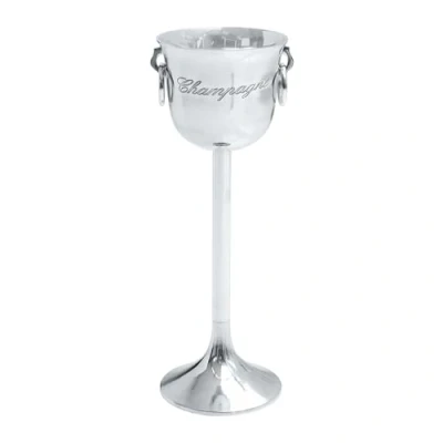 Abbildung von riess ambiente Sektkühler CHAMPAGNE 75cm silber, Metall · Flaschenkühler Weinkühler polierte Oberfläche
