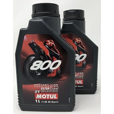 Abbildung von Motul Öl Moto 2T 104041 800 Factory Line Road Racing, 2 Liter (2 x 1 Lt)