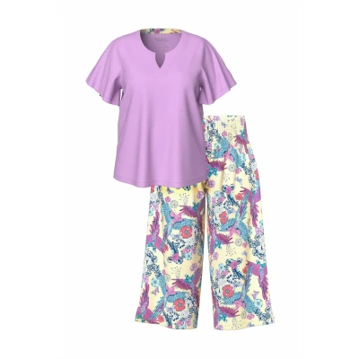 Abbildung von Ulla Popken SET Pyjama, Damen, Größe: 42/44, Amethyst