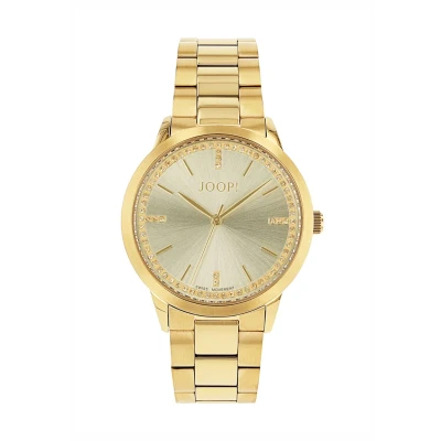 Abbildung von Joop! Armbanduhr Damen Quarzuhr Analog, mit Edelstahl Armband, Gold, 5 bar Wasserdicht, Kommt in Uhren Geschenk Box, 2038619