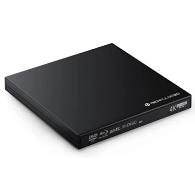 Abbildung von techPulse120 Externer UltraHD 4k 3D UHD M Disc USB 3.0 Blu ray Brenner