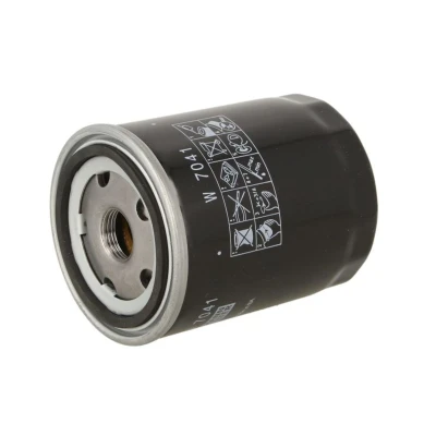 Abbildung von MANN FILTER W 7041 Ölfilter 3/4 16 UNF 1B mit einem Rücklaufsperrventil Anschraubfilter NISSAN: SUNNY 2 Hatchback, Bluebird Limousine
