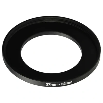 Abbildung von vhbw Step Up Ring Adapter von 37 mm auf 52 für Kamera Objektiv Filteradapter, Metall, Schwarz