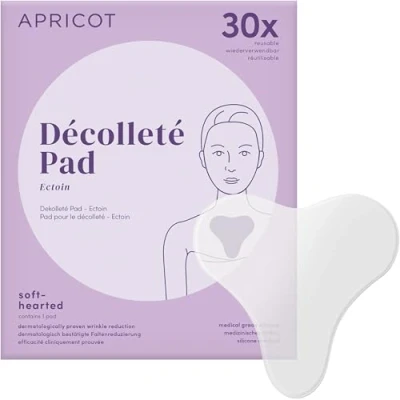 Abbildung von APRICOT Dekollete Pad Antifalten aus medizinischem Silikon mit Ectoin Bis zu 30x Wiederverwendbar, Dermatologisch Bestätigt, Vegan &amp; Tierversuchsfrei Anti Falten