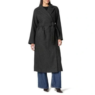 Abbildung von The Drop Jessy Elongated Overcoat Mäntel, Graues Fischgrätenmuster, XL