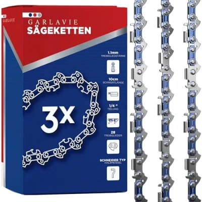 Abbildung von Garlavie Set mit 3 kettensäge kette