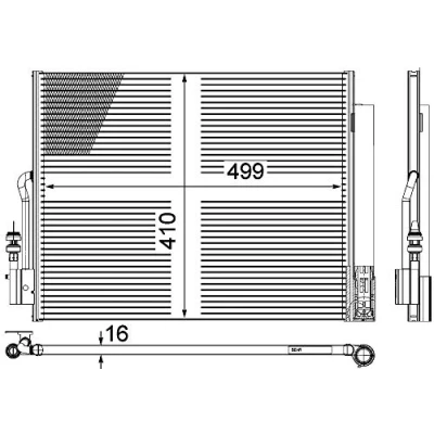 Abbildung von MAHLE ORIGINAL AC 596 000P Klimakondensator mit Trockner 499 OPEL: Meriva B