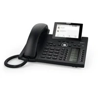 Abbildung von Snom D385 IP Telefon, SIP Tischtelefon Farbe + SmartScreen, 12 Identitäten, Sensorhakenschalter, Bluetooth, USB, 48 selbstbeschriftende Schlüssel (12 physische), Schwarz, 00004340